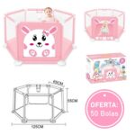 Parque Infantil Rosa - 50 Bolas / Cesto - ATAA